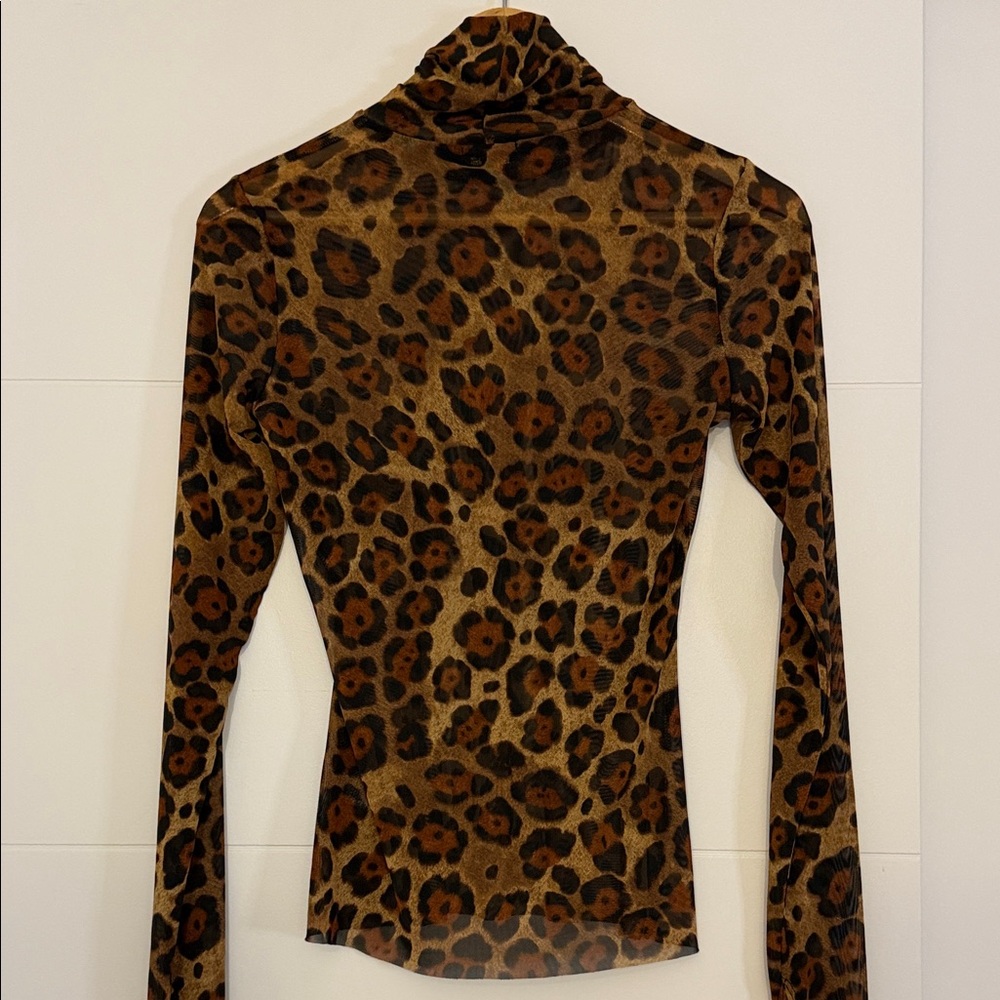 AFRM Brown Leopard Long Sleeve Top - Picture 4 of 5